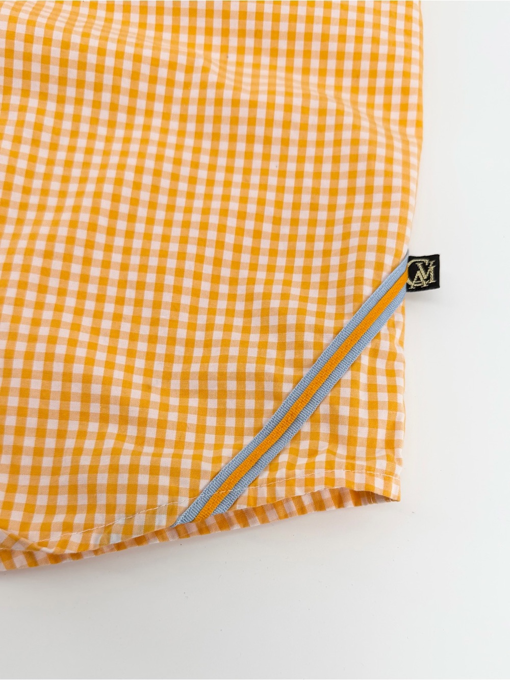 Cavi Men 4XL Shirt Short Sleeve Orange White Gingham Plaid Urban Streetwear Flaw - Picture 9 of 16